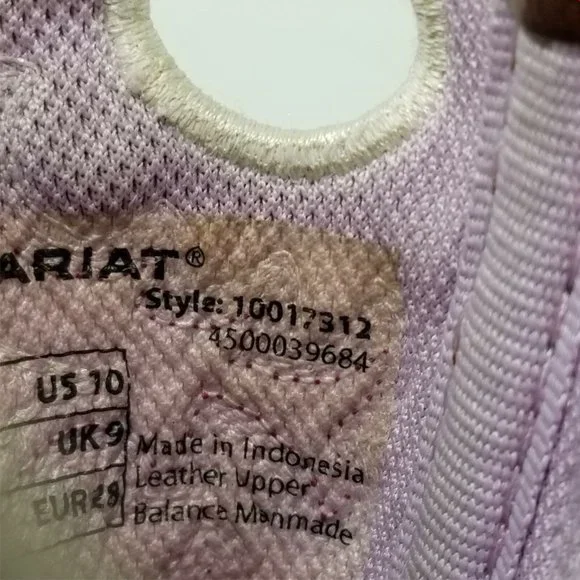 Ariat Kid's Brown Purple Leather Square Toe Mid-Calf Western Boots Size US 10 - Picture 12 of 12